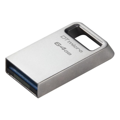 Флеш Диск Kingston 64Gb DataTraveler Micro DTMC3G2/64GB USB3.0 серебристый