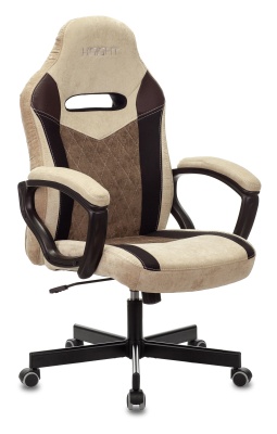 Кресло игровое Бюрократ VIKING 6 KNIGHT Fabric коричневый с подголов. крестовина металл