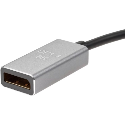 Адаптер USB Type-Cm---->DP(f) 1.4v, 8K@ 60Hz, Alum  Shell,VCOM <CU480M> Адаптер-переходник VCOM USB 3.1 Type C M/DisplayPort F (CU480M)