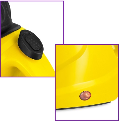 Пароочиститель ручной Kitfort КТ-9138-3 1050Вт черный/желтый