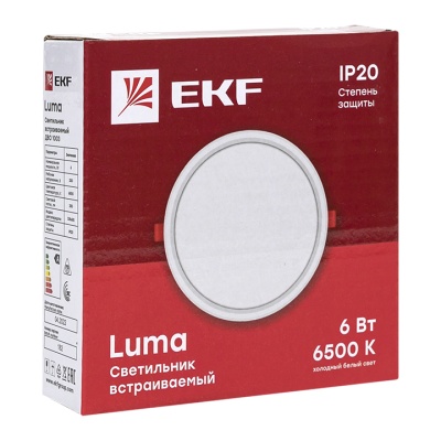 EKF DLL-1003-6-6500 Светильник встраиваемый светодиодный ДВО 1003 6Вт 6500K IP20  Basic