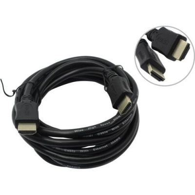 Wize C-HM-HM-3M  Кабель HDMI, 3 м, v.2.0, 19M/19M, позол.разъемы, экран, черный, пакет