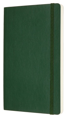 Блокнот Moleskine CLASSIC SOFT QP618K15 Large 130х210мм 192стр. нелинованный мягкая обложка зеленый