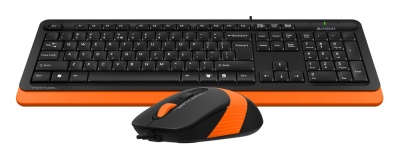 Клавиатура + мышь A4Tech Fstyler F1010 клав:черный/оранжевый мышь:черный/оранжевый USB Multimedia