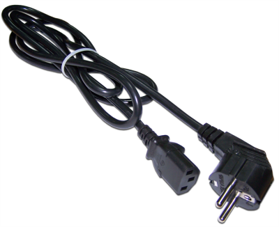 Шнур питания C13-Schuko угловая, 3х0.75, 220В, 10А, черный, 3 метра (LAN-PP13/SHA-3.0-BK)