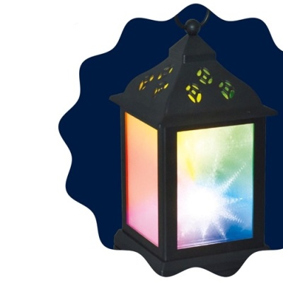 Neon-night 513-064 Декоративный фонарь 11х11х22,5 см, черный корпус, цвет свечения RGB с эффектом мерцания