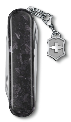 Нож перочинный Victorinox Classic Brilliant Carbon (0.6221.90) 58мм 5функц. черный/серебристый подар.коробка