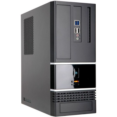 BK623BL [6132049] 400w, Slim Case, Micro-ATX / Mini-ITX, Black, Ext:5.25" x 1, 3.5" x 1 (6132049) (320497)