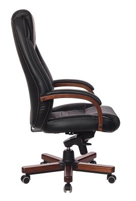 Кресло руководителя Бюрократ T-9923WALNUT черный кожа крестовина металл/дерево