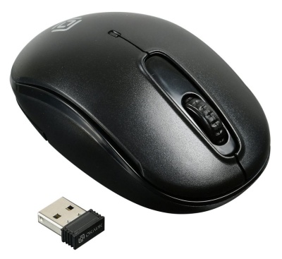 Мышь Оклик 505MW черный оптическая (1000dpi) беспроводная USB (3but)