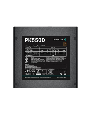 Блок питания Deepcool PK550D (ATX 2.4, 550W, PWM 120mm fan, Active PFC+DC to DC, 80+ BRONZE) RET (PK550D)
