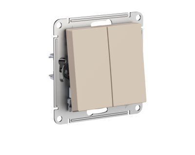 ATLASDESIGN 2-клавишный ВЫКЛЮЧАТЕЛЬ, сх.5, 10АХ, механизм, ПЕСОЧНЫЙATLASDESIGN 2-клавишный ВЫКЛЮЧАТЕЛЬ, сх.5, 10АХ, механизм, ПЕСОЧНЫЙ
