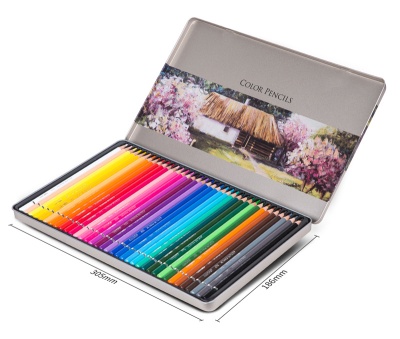 Карандаши цветные Deli 6566 липа 36цв. цветной корпус мет.кор.