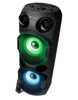 АС PS-750, черный (80 Вт, TWS, Bluetooth, FM, USB, microSD, LED-дисплей, 4400мА*ч)