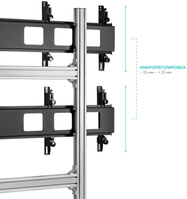 Подставка для телевизора Onkron FSPRO2L-22 черный 40"-55" макс.200кг напольный мобильный