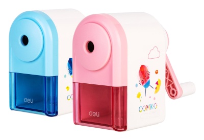 Точилка для карандашей механическая Deli E0641S 1 отверстие пластик ассорти