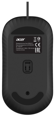 Мышь Acer OMW122 черный оптическая (1200dpi) USB (3but)