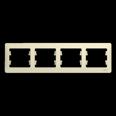 Systeme electric GSL000204 GLOSSA 4-постовая РАМКА, горизонтальная, БЕЖЕВЫЙ