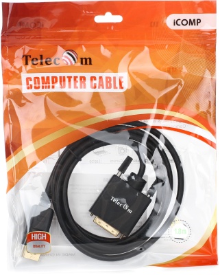 Кабель-переходник DP --> DVI_M/M 1,8м Telecom  (TA668-1.8M) VCOM Telecom DP  —  DVI_M/M 1,8м (TA668-1.8M)