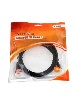 Кабель-переходник 4K*60Hz 1.2V Mini DisplayPort M <--> Display Port M 1,8м Telecom (TA682-1.8M) VCOM Telecom Mini DisplayPort (m) to DisplayPort (m) (TA682-1.8M)