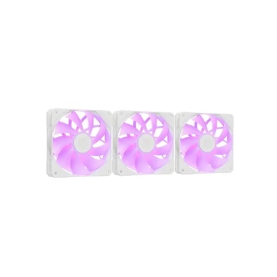 Вентилятор ID-COOLING TF-12025-PRO-ARGB-TRIO WHITE (3 in 1) 120x120x25мм (20шт./кор, PWM, резиновые углы, белый, ARGB, 500-1800об/мин)  BOX