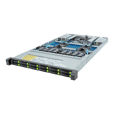 Серверная платформа Gigabyte Server Platform R183-S96 / 1U / 2xIntel (Gen 4/5) / 2xHS / 32xDIMM / 12xSFF NVME/SAS/SATA / 2xGbE / 2xOCP 3.0 / 2xFHHL / 2x1600W / Rails