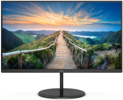 Монитор 27" AOC Q27V4EA 2560x1440, LED, 16:9, IPS, 250cd, 1000:1, 20M:1, 4ms, 178/178, HDMI, DP, 75Hz, Speakers, Tilt, Внеш, VESA, Black, 3y (Q27V4EA)