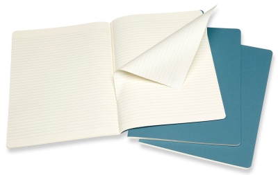 Блокнот Moleskine CAHIER JOURNAL CH021B44 XLarge 190х250мм обложка картон 120стр. линейка голубой (3шт)