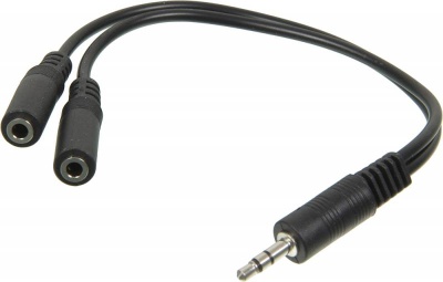 Адаптер аудио Ningbo 2xJack 3.5 (f)/Jack 3.5 (m) 0.1м. (JAAC170)