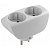 ЭРА C0045528 Разветвитель SP-2e-W белый 2 гн. с заземлением