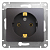 Systeme electric GSL001343 GLOSSA РОЗЕТКА с заземлением,16А, 250В, механизм, ГРАФИТ