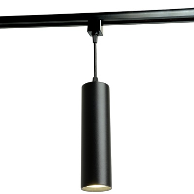 Светильник трековый на шинопровод ДПО GU10 без лампы на подвесе черный