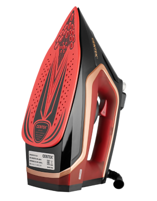 Утюг Centek CT-2313 RED 2600Вт керамическая подошва, 350мл, паровой удар, самоочистка, капля-стоп