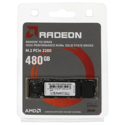 Твердотельный накопитель SSD AMD Radeon R3 Series M2.2280 480GB
