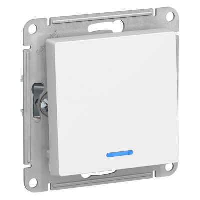Systeme electric ATN000113 ATLASDESIGN 1-клавишный ВЫКЛЮЧАТЕЛЬ с подсветкой, сх.1а, 10АХ, механизм, БЕЛЫЙ