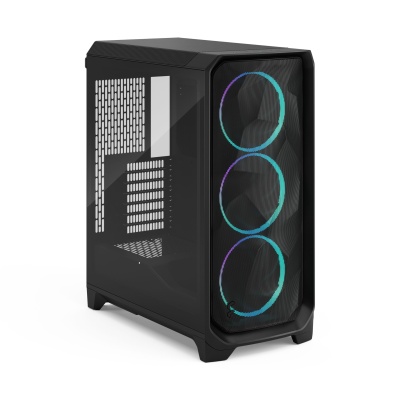 Корпус ПК без блока питания/ Case Fractal Design Meshify 3 RGB TG Light Tint, Midi-Tower, 3x140mm ARGB, 2xUSB-A 3.2 + 1xUSB 3.2 Type-C E-ATX, ATX, mATX, mITX, Black