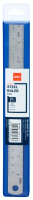 Линейка Deli E8462 miYou сталь нержавеющая дл.20см серебристый двухсторонняя шкала ПВХ футляр (упак.:1шт)