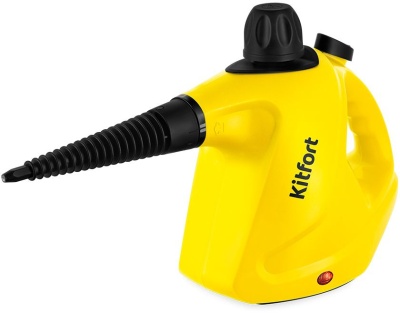 Пароочиститель ручной Kitfort КТ-9138-3 1050Вт черный/желтый
