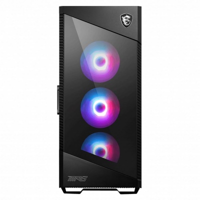 MPG VELOX 100R 2xUSB 3.0, 1xType C, 4x120mm ARGB Fan, ARGB Control Board, Tempered Glass Window, Glass Front Panel, Brown Box  (829315)