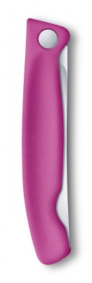Нож кухонный Victorinox Swiss Classic (6.7836.F5B) стальной для овощей лезв.110мм серрейт. заточка розовый блистер
