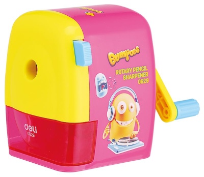 Точилка для карандашей механическая Deli E0629 Bumpees 1 отверстие пластик ассорти