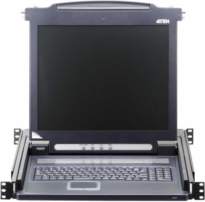 ЖК-монитор 17" с клавиатурой, выдвижной, 1U, RAL 7021 ATEN CL1000M (CL1000MR)