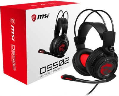 Наушники с микрофоном MSI DS502 черный 2м накладные USB оголовье (S37-2100910-SV1)