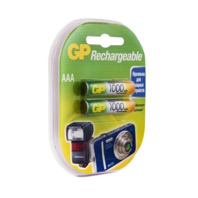 Аккумулятор GP100AAAHC (-CR2/-UC2PET-G/BC2PET-G) AAA 1000mAh (2 шт. в уп-ке)