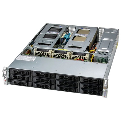 Сервер SuperMicro SYS-620C-TN12R 2x4309Y 4x32Gb 12x12Tb 7.2K 3.5" SAS 2x400Gb M.2 SSD NVMe C621A 10G 2P SFP+ 2x1200W
