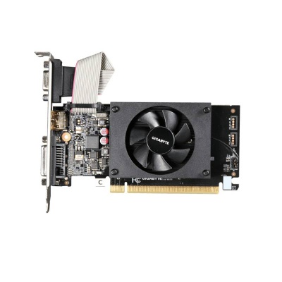 Видеокарта Gigabyte PCI-E GV-N710D3-2GL NVIDIA GeForce GT 710 2048Mb 64 DDR3 954/1800 DVIx1/HDMIx1/CRTx1/HDCP Ret low profile