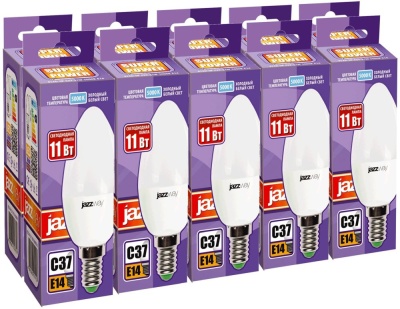 Лампа светодиодная Jazzway PLED-SP 11Вт цок.:E14 свеча 220B 5000K св.свеч.бел.ней. C37 (упак.:10шт) (5019218)
