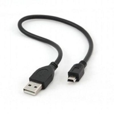 Gembird CCP-USB2-AM5P-1 USB 2.0 кабель PRO для соед. 0,3м AM/miniBM  позол.конт., черный