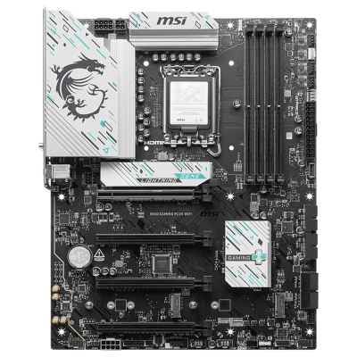 Материнская плата MSI B860 GAMING PLUS WIFI B860, LGA1851, 4*DDR5, 4*PCIEx16, 3*M.2, 1*TypeC, 2*USB3.2Gen2, 6*USB3.2Gen1, 8*USB2.0, 4*SATA3.0, 5G, Type-C DP, DP, HDMI, ATX, RTL