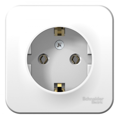 Systeme electric BLNRA010101 BLANCA О/У РОЗЕТКА с заземлением без шторок, 16А, 250В, БЕЛЫЙ
